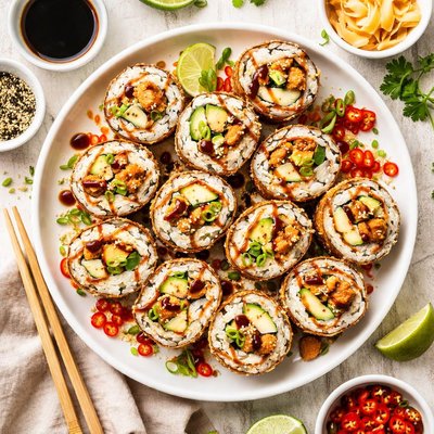 Image of Fusion Chicken Potato Sushi Rolls