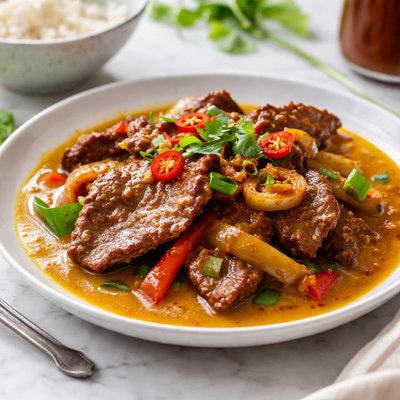 Image of Ga Lei Se Dik Chinese Beefsteak in Curry Sauce