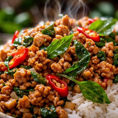Image of Gai Krapow Minced Chicken with Basil
