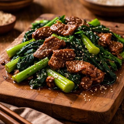 Image of Gai Lan Chinese Broccoli and Beef