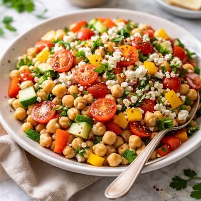 Image of Garbanzo Bean and Sweet Pepper Salad