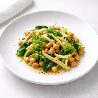 Image of Garbanzo Beans with Escarole and Fennel