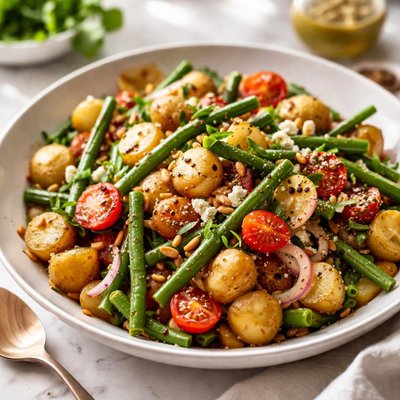 Image of Garden Bean and Potato Salad with Balsamic Vinaigrette