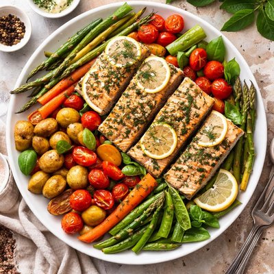 Image of Garden Patch Salmon Dinner