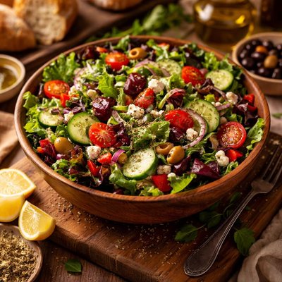 Image of Garden Salad Mediterranean Style