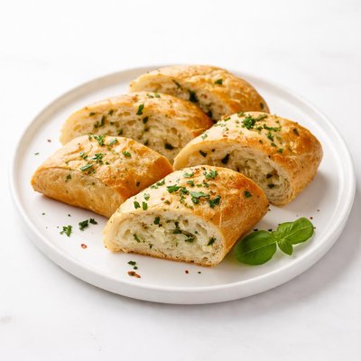 Image of Garlic and Basil Ciabatta Bread