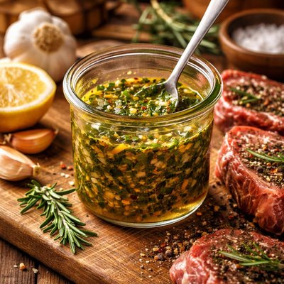 Image of Garlic and Herb Marinade for Steak