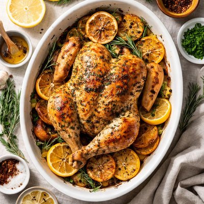 Image of Garlic and Lemon Roasted Chicken