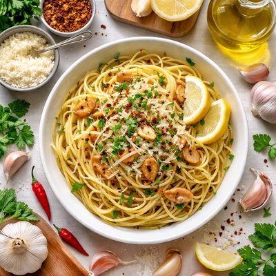 Image of Garlic and Oil Pasta