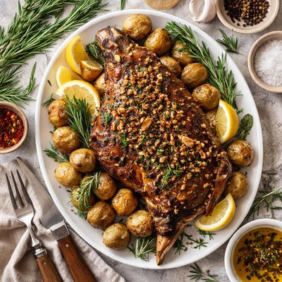 Image of Garlic and Rosemary Lamb Roast