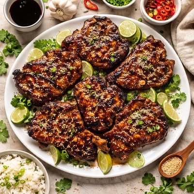 Image of Garlic and Soy Grilled Pork Chops