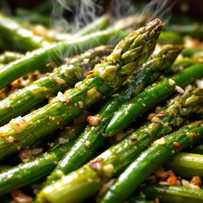 Image of Garlic Asparagus and Green Beans