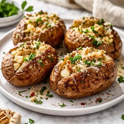 Image of Garlic Baked Potatoes