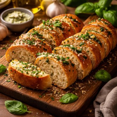 Image of Garlic Basil Bread