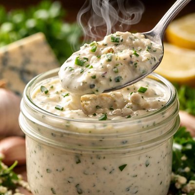 Image of Garlic Blue Cheese Salad Dressing