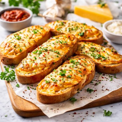 Image of Garlic Bread with Mayo Cheddar
