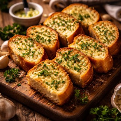 Image of Garlic Butter Bread for Soups or Barbecues