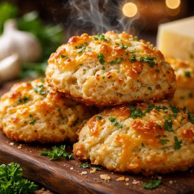 Image of Garlic Cheese Drop Biscuits
