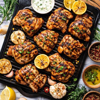 Image of Garlic Chicken on the Grill