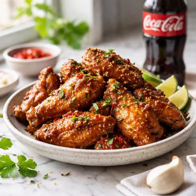 Image of Garlic Chicken Wings in Coke