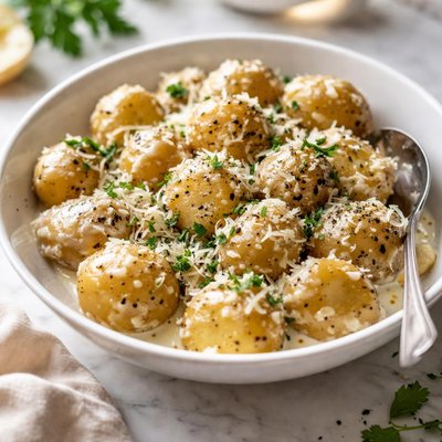 Image of Garlic Cream New Potatoes