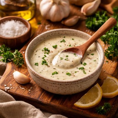 Image of Whole30 Garlic Cream Sauce