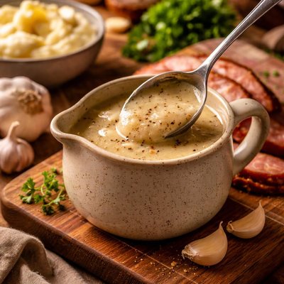 Image of Garlic Gravy for Ham