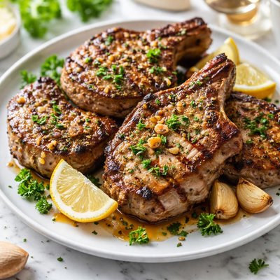 Image of Garlic Grilled Pork Chops