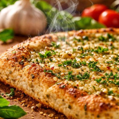 Image of Garlic Herb Pizza Crust Gluten Free