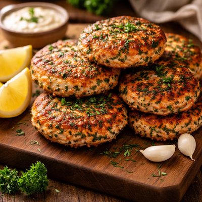Image of Garlic Herb Salmon Patties