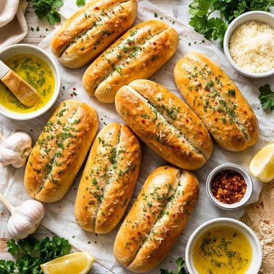 Image of Garlic Hoagie Rolls
