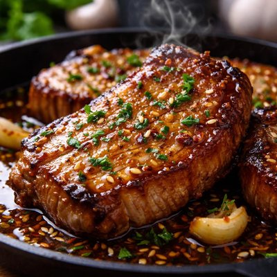 Image of Garlic Honey Pork Chops