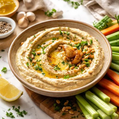 Image of Whole30 Garlic Hummus