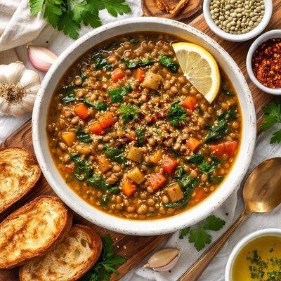Image of Garlic Lentil Soup