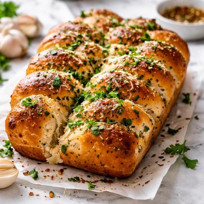 Image of Garlic Lovers Pull Apart Bread