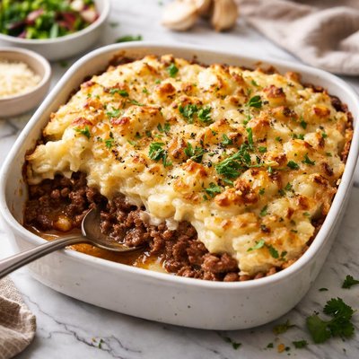 Image of Garlic Mashed Potatoes Beef Bake