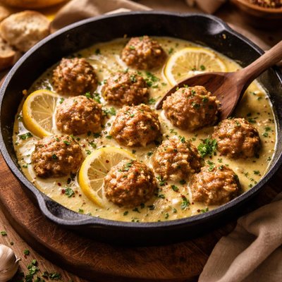 Image of Garlic Meatballs in Lemon Sauce