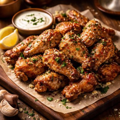 Image of Garlic Parmesan Chicken Wing Appetizer
