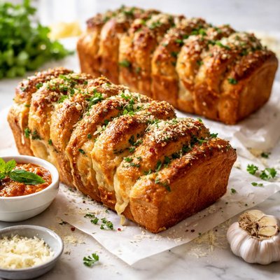 Image of Garlic Parmesan Pull Apart Loaves