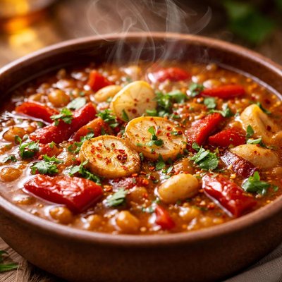 Image of Garlic Piperade Soup