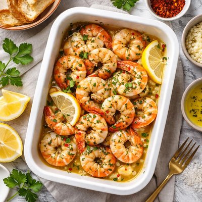 Image of Garlic Prawns in the Microwave