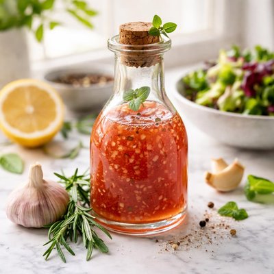 Image of Garlic Red Wine Vinegar Salad Dressing
