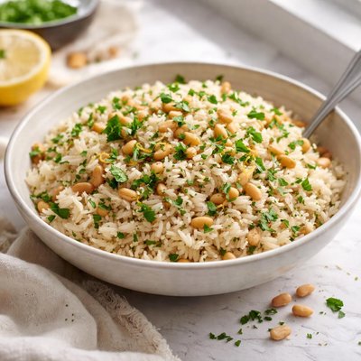 Image of Garlic Rice with Pine Nuts