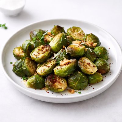 Image of Garlic Roasted Brussels Sprouts