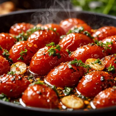 Image of Garlic Roasted Grape Tomatoes in Olive Oil
