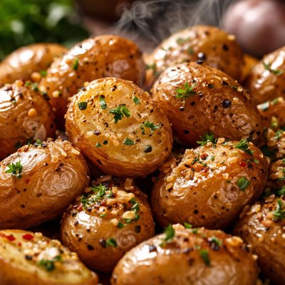 Image of Garlic Roasted New Potatoes