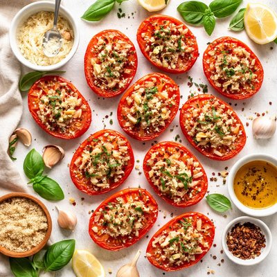 Image of Garlic Romano Tomatoes