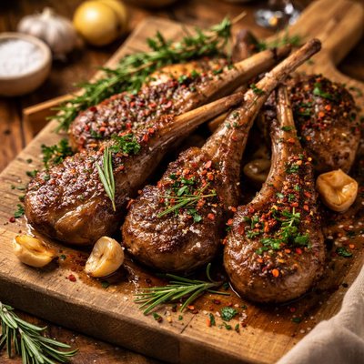 Image of Garlic Rosemary Lamb Chops