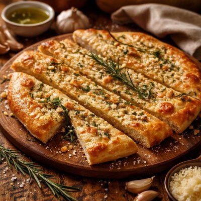Image of Garlic Rosemary Pizza Crust