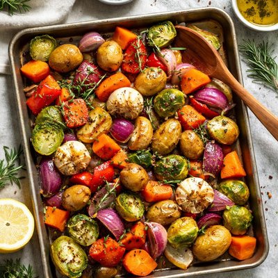 Image of Garlic Rosemary Roast Vegetables